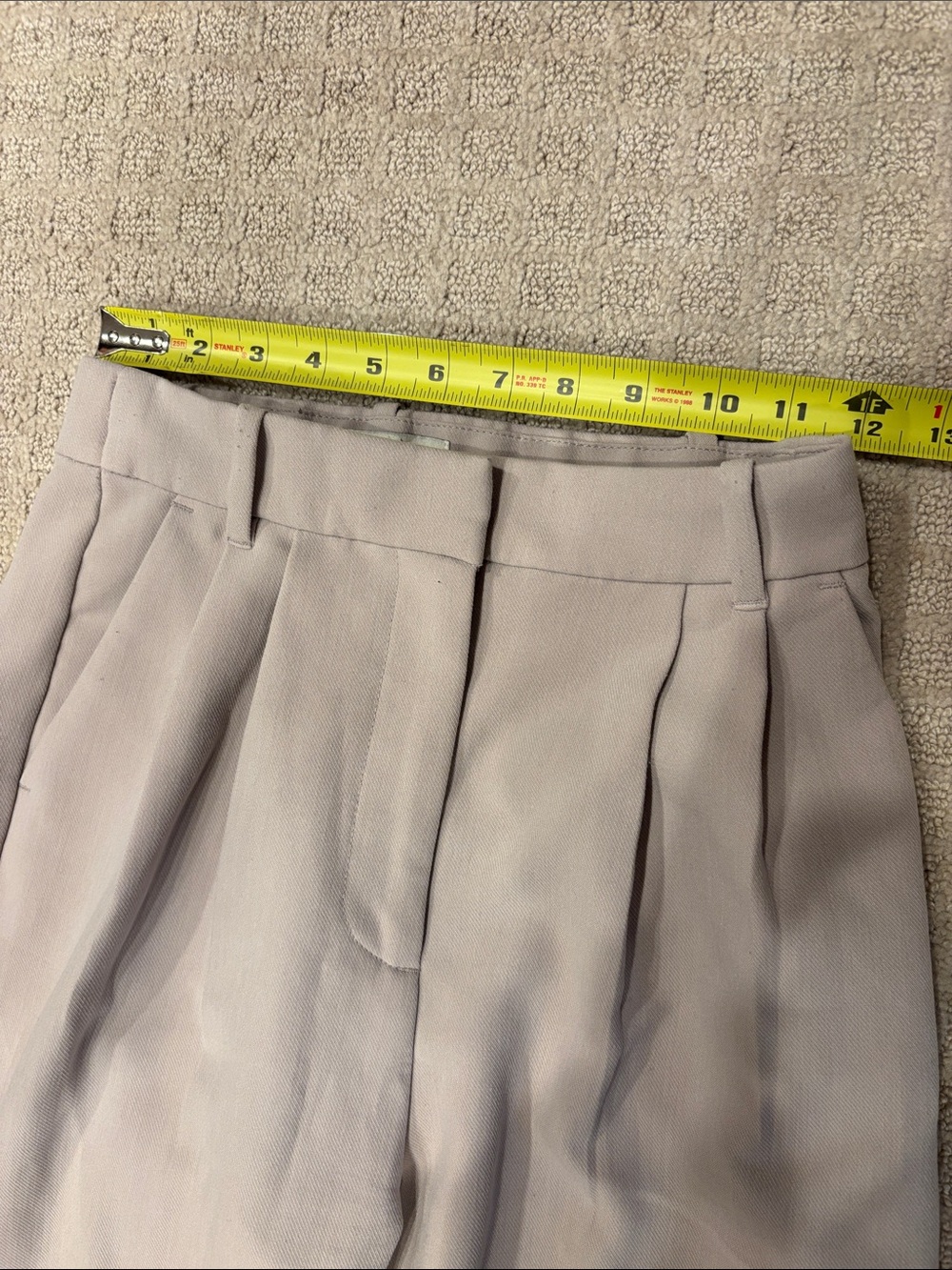 Abercrombie & Fitch Sloane Tailored Wide Leg Pant Light Taupe Curve Love 24/00 R - Picture 7 of 10
